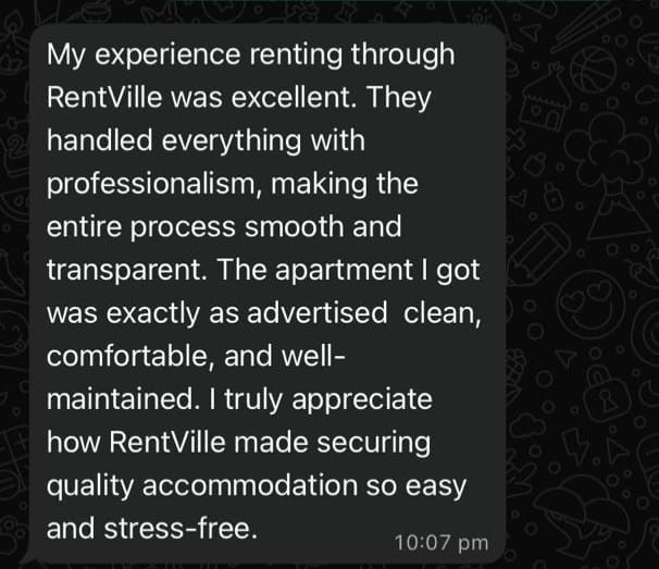 WhatsApp testimonial from Verified User